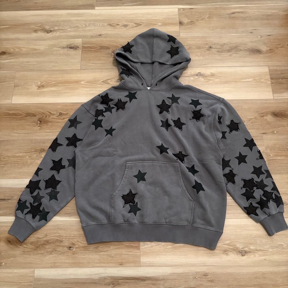 Free People We The Free Cosmic Comfort Sweatshirt Washed Black Combo S